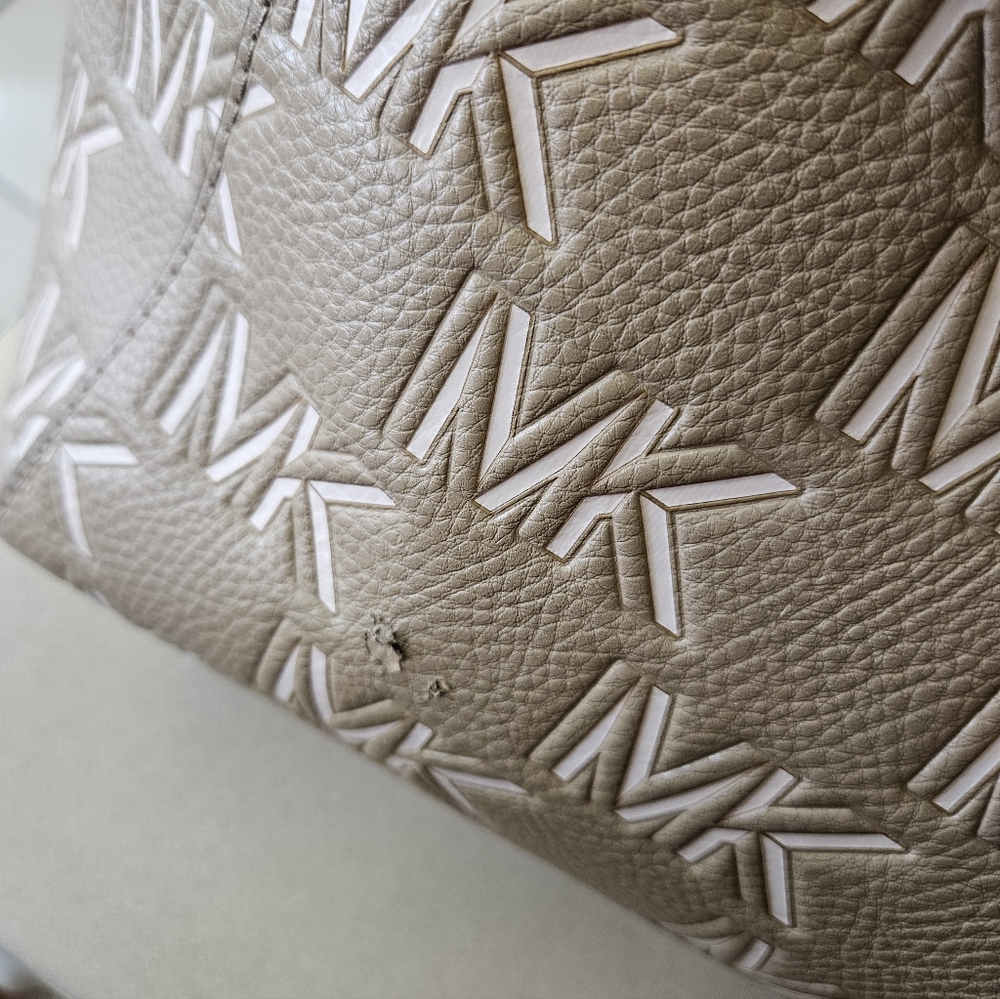 Michael Kors Tan and Black Logo Tote - Picture 4 of 7
